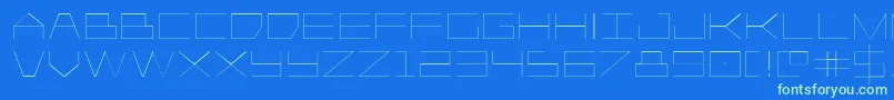 Player1uplight Font – Green Fonts on Blue Background