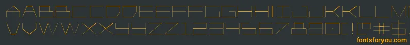 フォントPlayer1uplight – 黒い背景にオレンジの文字