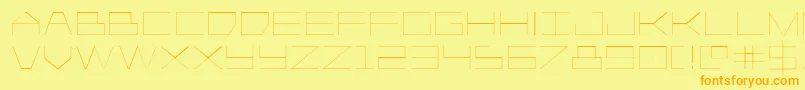 Шрифт Player1uplight – оранжевые шрифты на жёлтом фоне