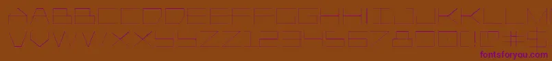 Player1uplight Font – Purple Fonts on Brown Background