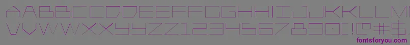 Player1uplight Font – Purple Fonts on Gray Background