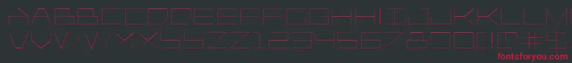 フォントPlayer1uplight – 黒い背景に赤い文字