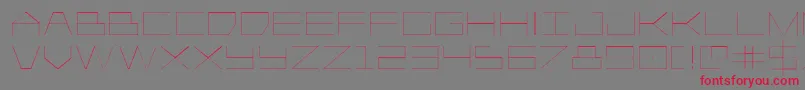 フォントPlayer1uplight – 赤い文字の灰色の背景