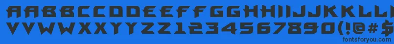 ProunbcBold Font – Black Fonts on Blue Background
