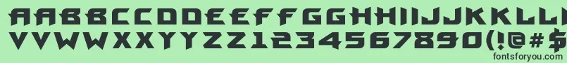 ProunbcBold Font – Black Fonts on Green Background