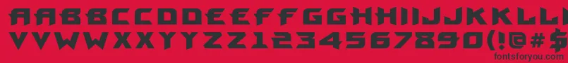 ProunbcBold Font – Black Fonts on Red Background