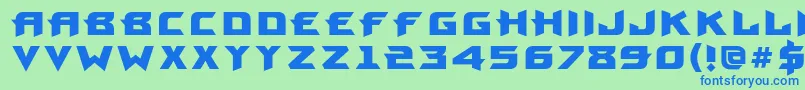 ProunbcBold Font – Blue Fonts on Green Background