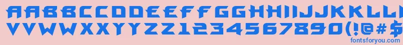 ProunbcBold Font – Blue Fonts on Pink Background