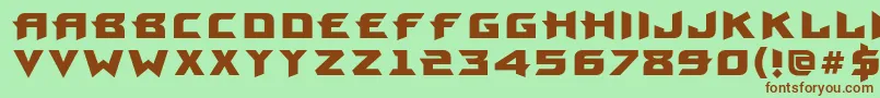 ProunbcBold Font – Brown Fonts on Green Background