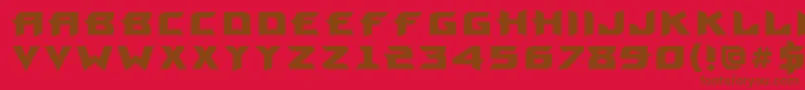 フォントProunbcBold – 赤い背景に茶色の文字