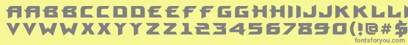 ProunbcBold Font – Gray Fonts on Yellow Background