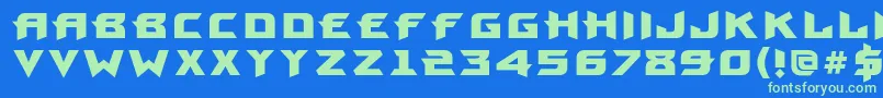 ProunbcBold Font – Green Fonts on Blue Background