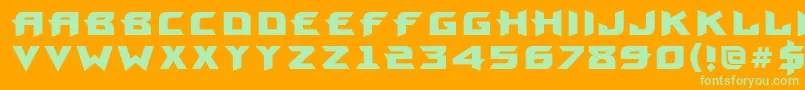 ProunbcBold Font – Green Fonts on Orange Background