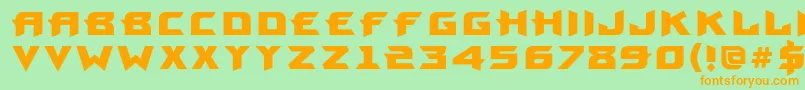 ProunbcBold Font – Orange Fonts on Green Background
