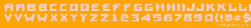 ProunbcBold Font – Pink Fonts on Orange Background