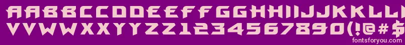 ProunbcBold Font – Pink Fonts on Purple Background
