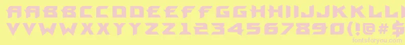 ProunbcBold Font – Pink Fonts on Yellow Background