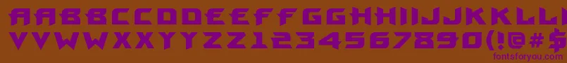 ProunbcBold Font – Purple Fonts on Brown Background