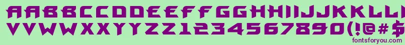 ProunbcBold Font – Purple Fonts on Green Background