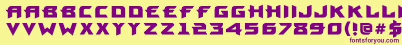 ProunbcBold Font – Purple Fonts on Yellow Background