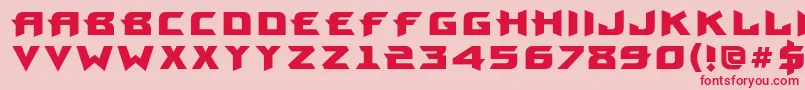 ProunbcBold-Schriftart – Rote Schriften auf rosa Hintergrund