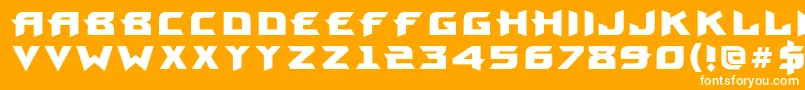 ProunbcBold Font – White Fonts on Orange Background