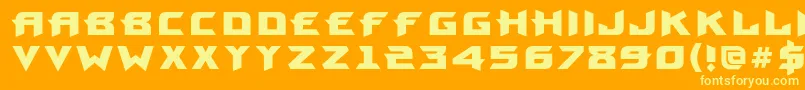 ProunbcBold-Schriftart – Gelbe Schriften auf orangefarbenem Hintergrund