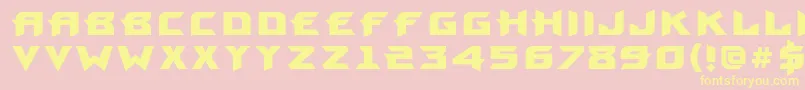 Police ProunbcBold – polices jaunes sur fond rose