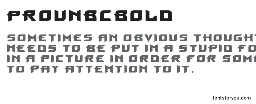 Review of the ProunbcBold Font