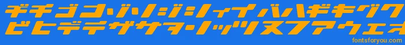 Ionicbon Font – Orange Fonts on Blue Background