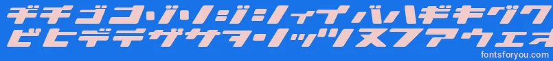 Ionicbon Font – Pink Fonts on Blue Background