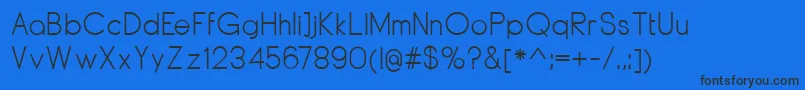 DyelineRegular Font – Black Fonts on Blue Background