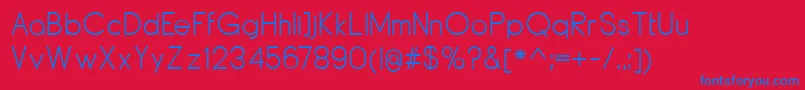 フォントDyelineRegular – 赤い背景に青い文字