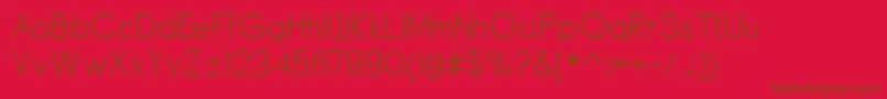 DyelineRegular Font – Brown Fonts on Red Background