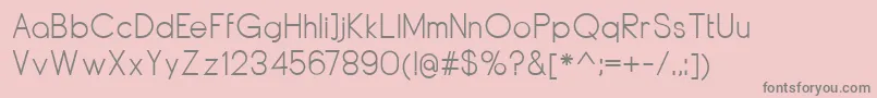 DyelineRegular-Schriftart – Graue Schriften auf rosa Hintergrund