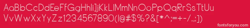 DyelineRegular Font – Pink Fonts on Red Background