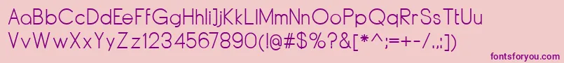 DyelineRegular Font – Purple Fonts on Pink Background