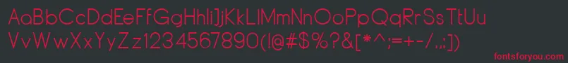 DyelineRegular Font – Red Fonts on Black Background