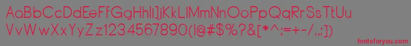 DyelineRegular Font – Red Fonts on Gray Background