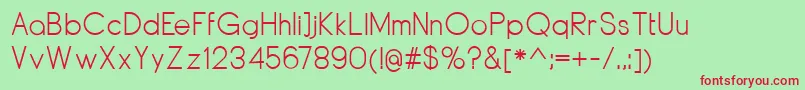 DyelineRegular Font – Red Fonts on Green Background