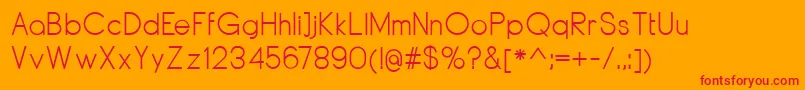 DyelineRegular Font – Red Fonts on Orange Background