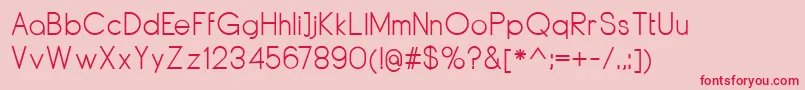 DyelineRegular Font – Red Fonts on Pink Background