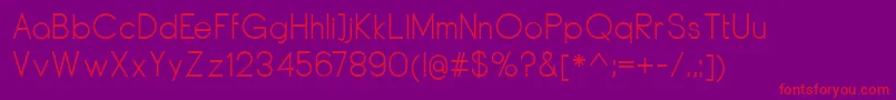 DyelineRegular Font – Red Fonts on Purple Background