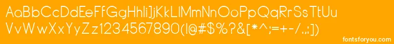 DyelineRegular Font – White Fonts on Orange Background