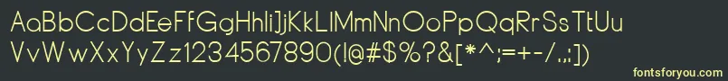 DyelineRegular Font – Yellow Fonts on Black Background