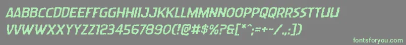 Wormcuisineexpandital-fontti – vihreät fontit harmaalla taustalla
