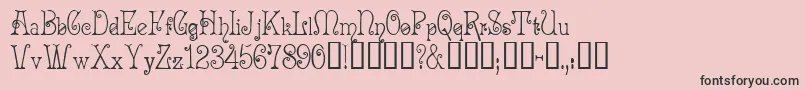 AcadianTM Font – Black Fonts on Pink Background