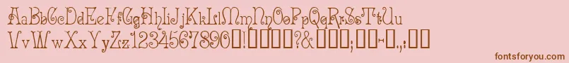 AcadianTM Font – Brown Fonts on Pink Background