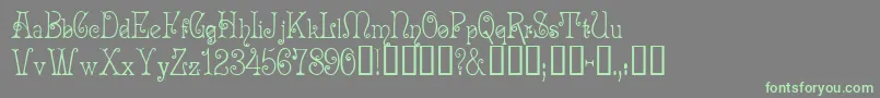 AcadianTM Font – Green Fonts on Gray Background