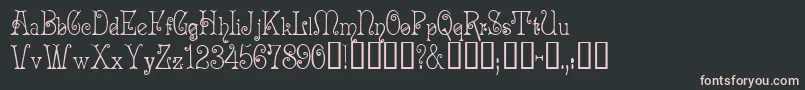 AcadianTM Font – Pink Fonts on Black Background